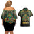 Egypt Anubis Couples Matching Off Shoulder Short Dress and Hawaiian Shirt Golden Ancient Egypt Pattern