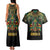 Egypt Anubis Couples Matching Tank Maxi Dress and Hawaiian Shirt Golden Ancient Egypt Pattern