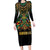 Egypt Anubis Family Matching Long Sleeve Bodycon Dress and Hawaiian Shirt Golden Ancient Egypt Pattern