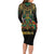 Egypt Anubis Family Matching Long Sleeve Bodycon Dress and Hawaiian Shirt Golden Ancient Egypt Pattern