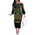 Egypt Anubis Family Matching Off The Shoulder Long Sleeve Dress and Hawaiian Shirt Golden Ancient Egypt Pattern