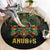 Egypt Anubis Round Carpet Golden Ancient Egypt Pattern