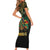 Egypt Anubis Short Sleeve Bodycon Dress Golden Ancient Egypt Pattern