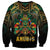 Egypt Anubis Sweatshirt Golden Ancient Egypt Pattern