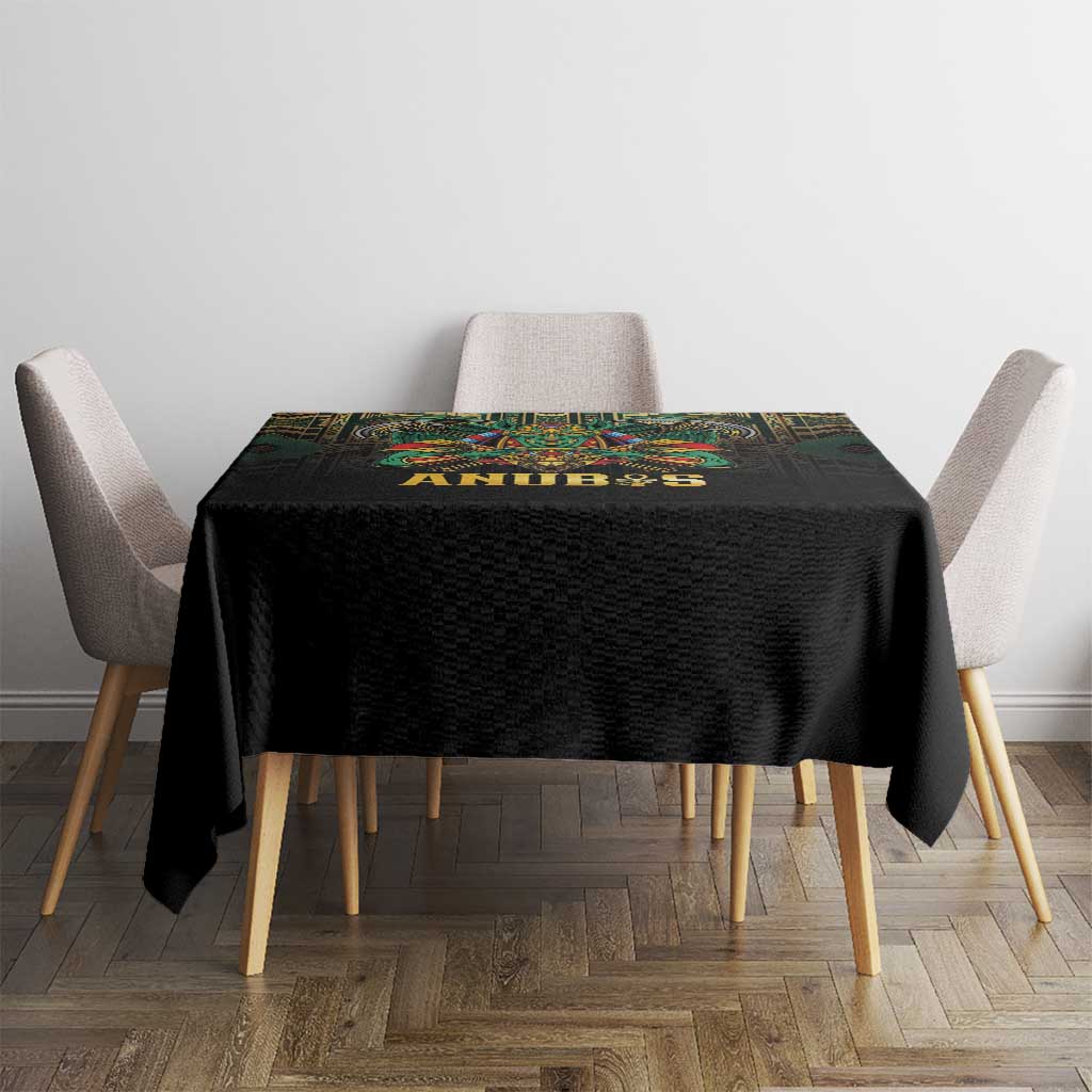 Egypt Anubis Tablecloth Golden Ancient Egypt Pattern