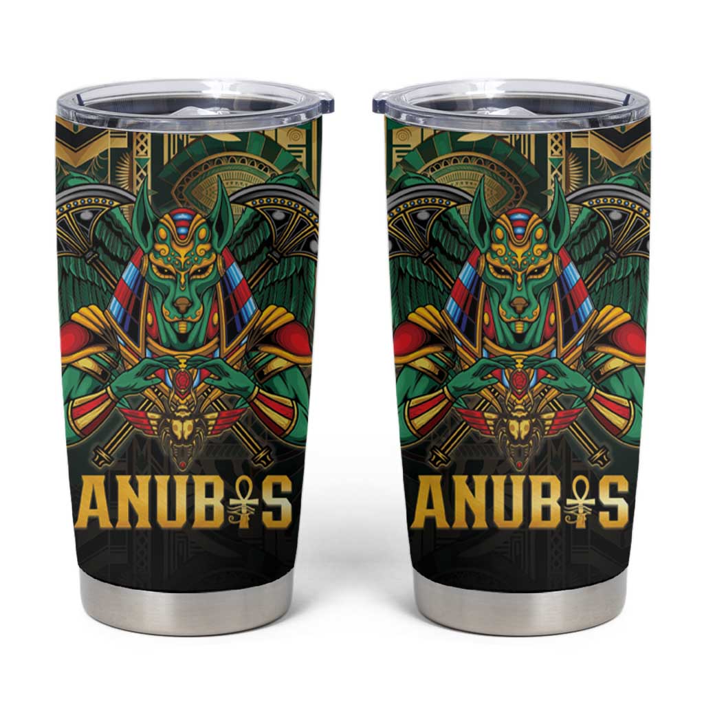 Egypt Anubis Tumbler Cup Golden Ancient Egypt Pattern