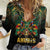 Egypt Anubis Women Casual Shirt Golden Ancient Egypt Pattern