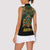 Egypt Anubis Women Sleeveless Polo Shirt Golden Ancient Egypt Pattern