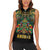 Egypt Anubis Women Sleeveless Polo Shirt Golden Ancient Egypt Pattern