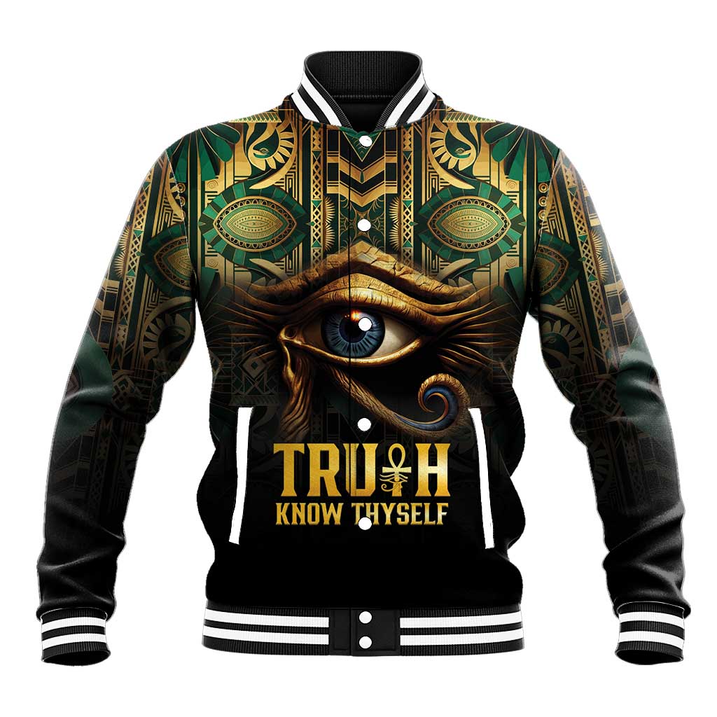 Egypt Eye of Horus Baseball Jacket Truth Know Thyself