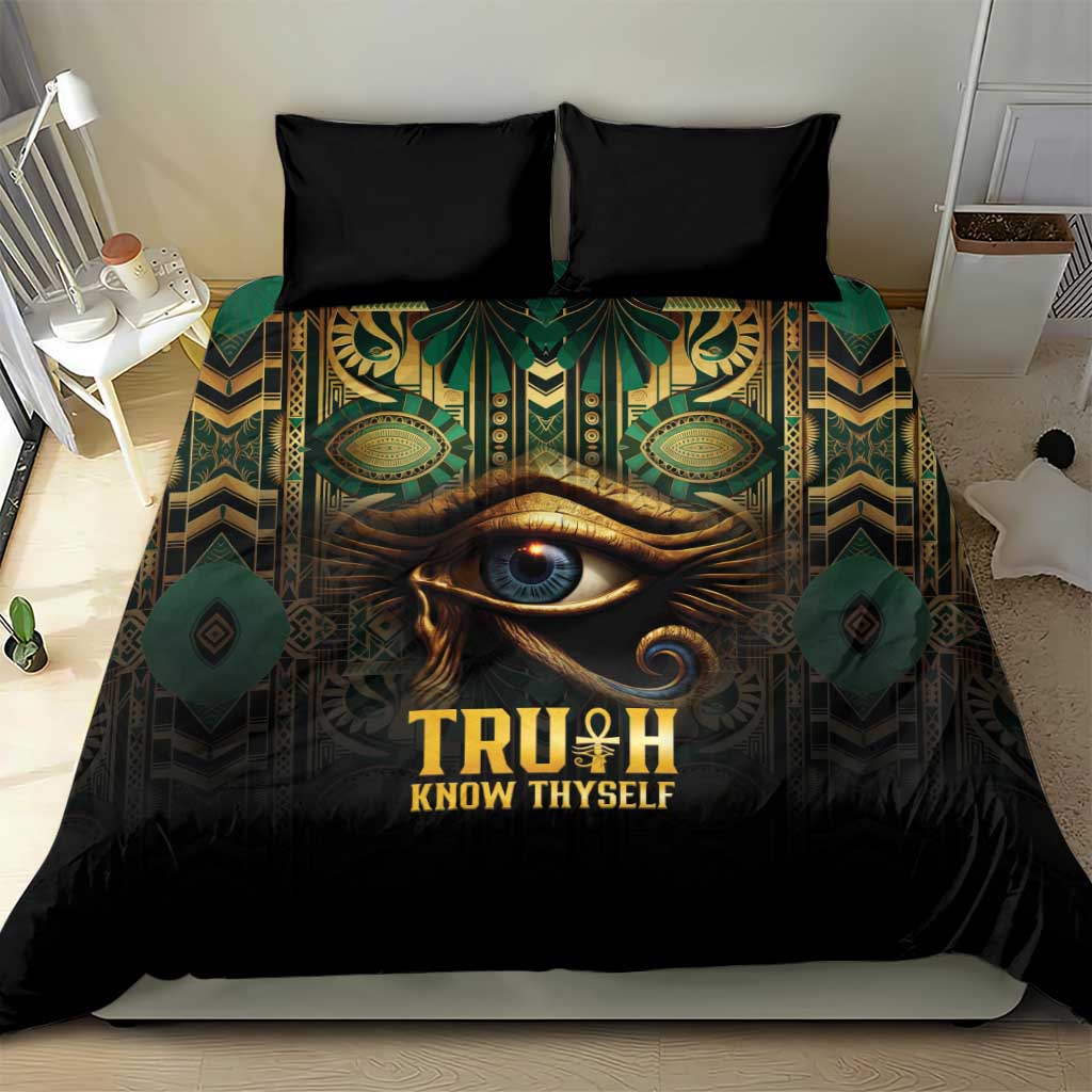 Egypt Eye of Horus Bedding Set Truth Know Thyself