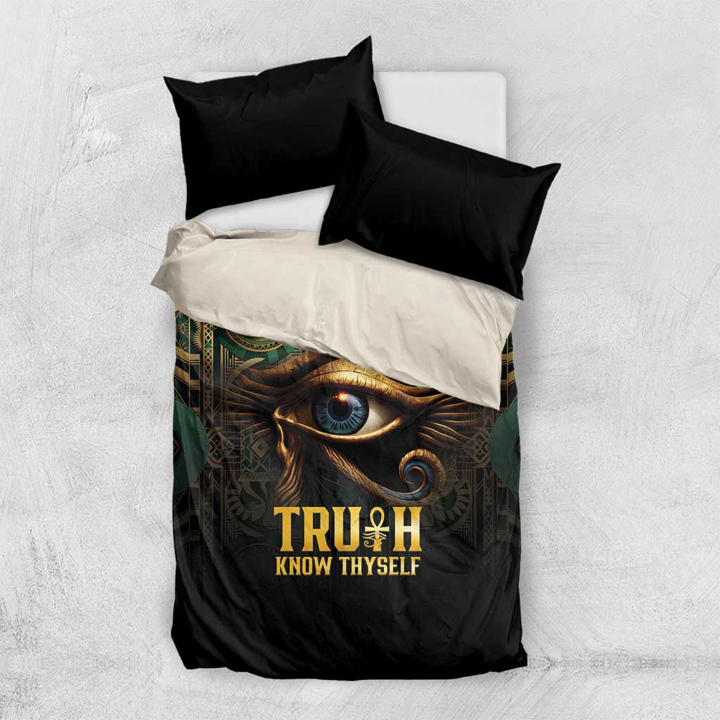 Egypt Eye of Horus Bedding Set Truth Know Thyself