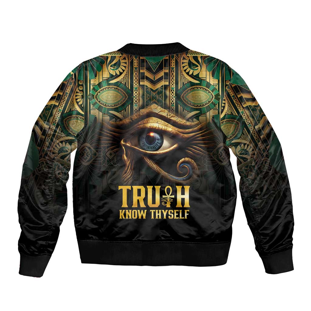 Egypt Eye of Horus Bomber Jacket Truth Know Thyself