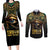 Egypt Eye of Horus Couples Matching Long Sleeve Bodycon Dress and Long Sleeve Button Shirt Truth Know Thyself