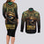 Egypt Eye of Horus Couples Matching Long Sleeve Bodycon Dress and Long Sleeve Button Shirt Truth Know Thyself