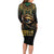 Egypt Eye of Horus Long Sleeve Bodycon Dress Truth Know Thyself