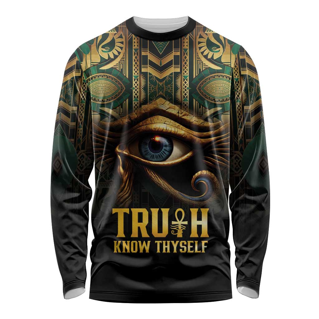 Egypt Eye of Horus Long Sleeve Shirt Truth Know Thyself