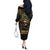 Egypt Eye of Horus Off The Shoulder Long Sleeve Dress Truth Know Thyself