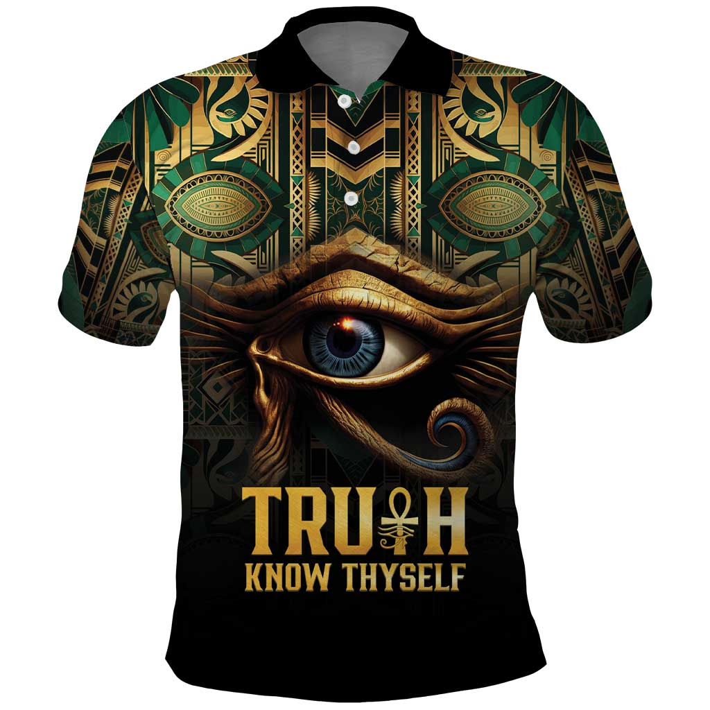 Egypt Eye of Horus Polo Shirt Truth Know Thyself