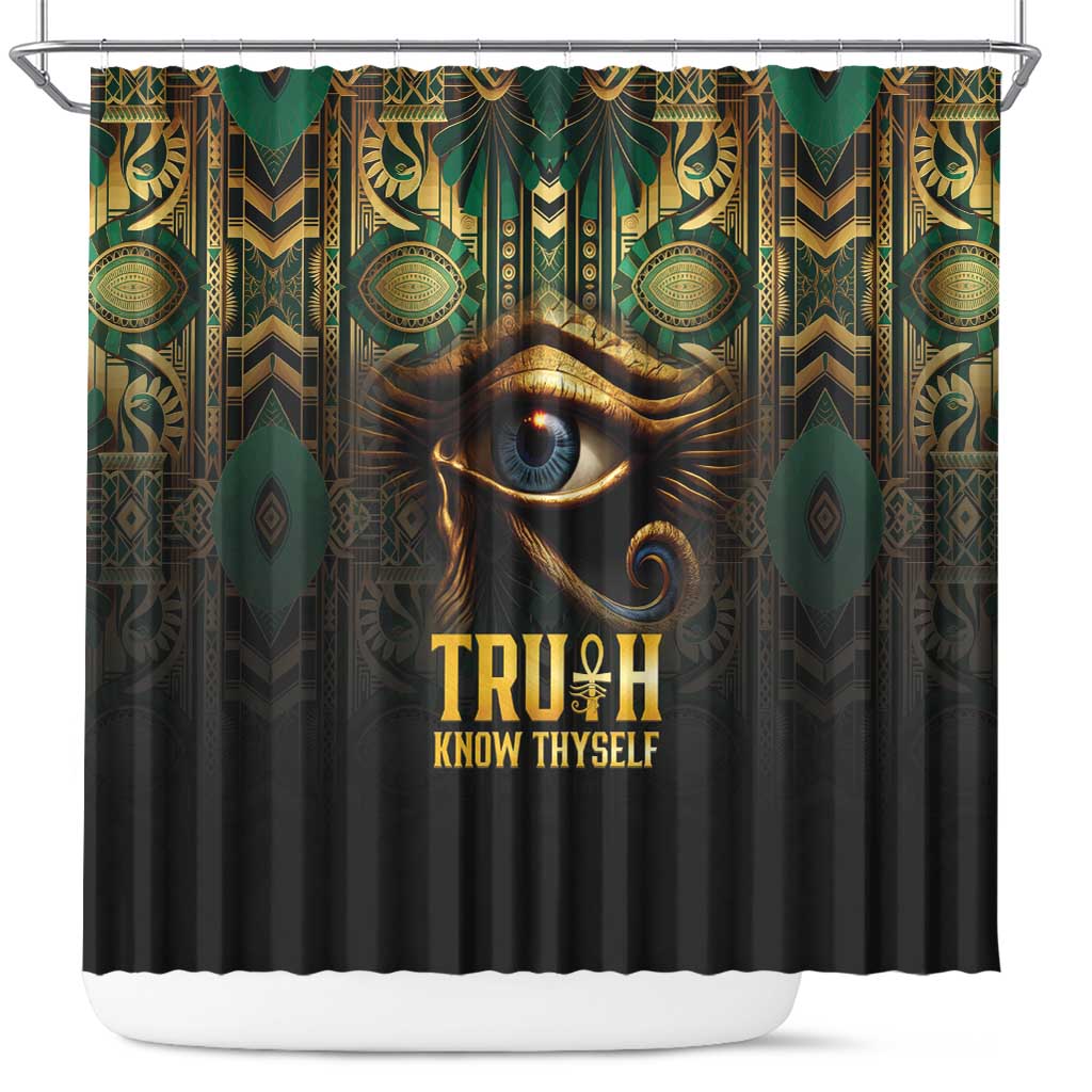 Egypt Eye of Horus Shower Curtain Truth Know Thyself