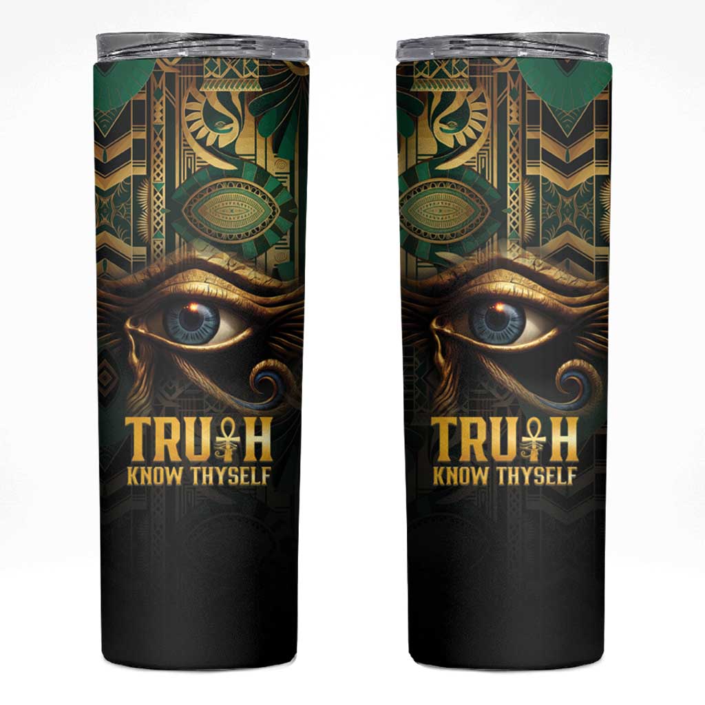 Egypt Eye of Horus Skinny Tumbler Truth Know Thyself