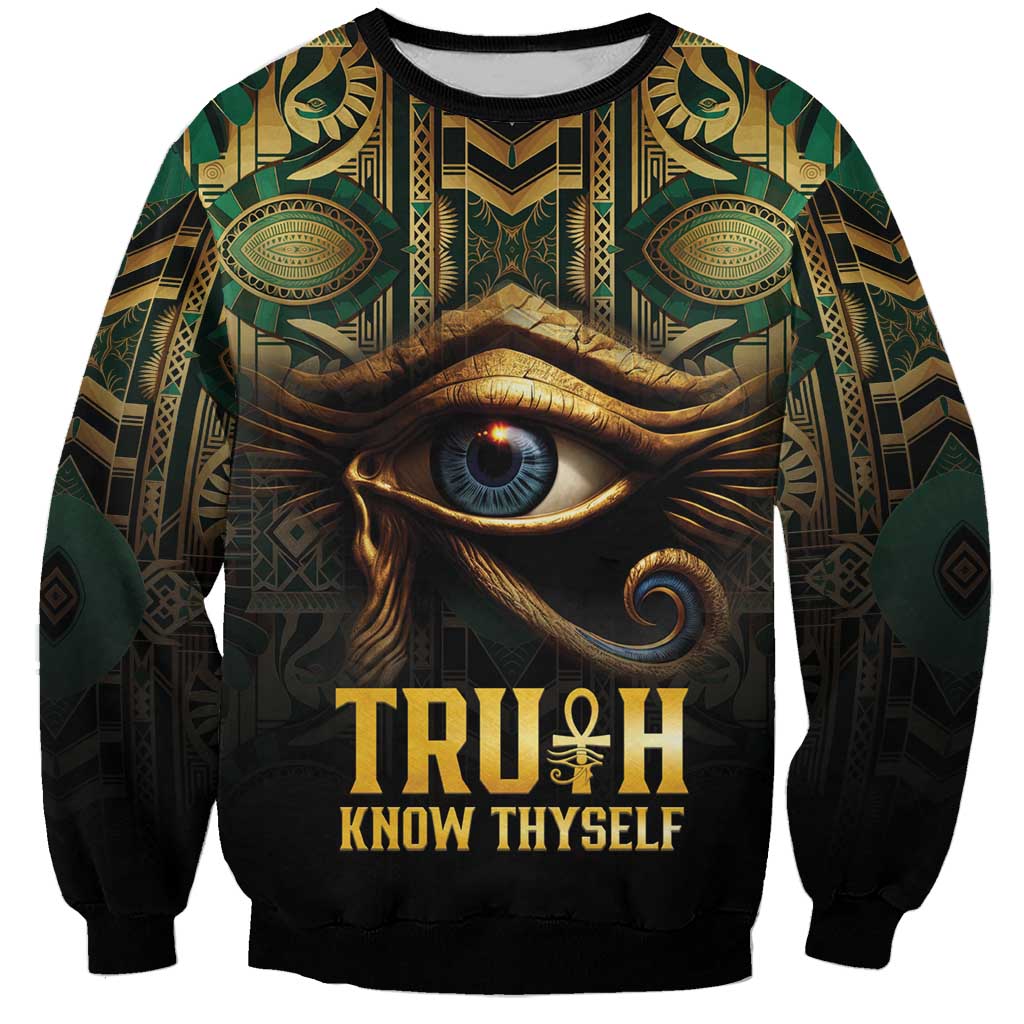 Egypt Eye of Horus Sweatshirt Truth Know Thyself