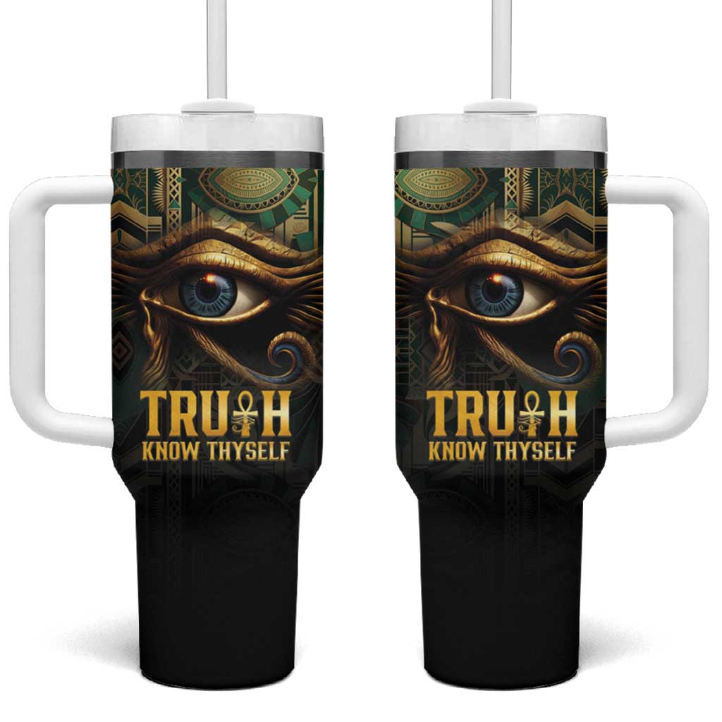 Egypt Eye of Horus Tumbler With Handle Truth Know Thyself