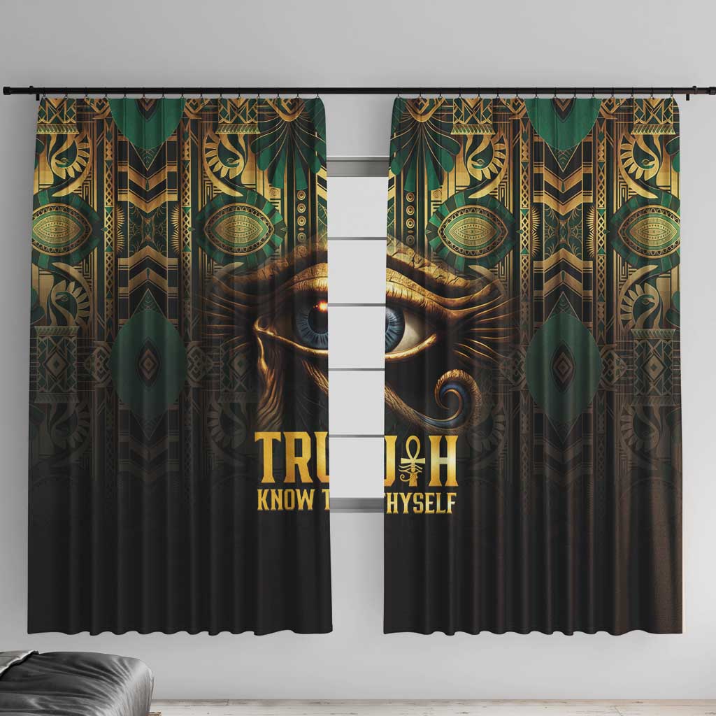 Egypt Eye of Horus Window Curtain Truth Know Thyself