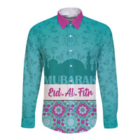 Personalised Eid Mubarak Long Sleeve Button Shirt Eid al-Fitr