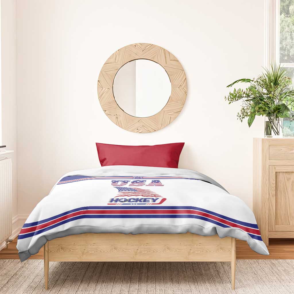 USA Ice Hockey Bedding Set Old Glory On Ice