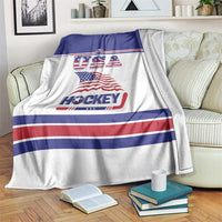 USA Ice Hockey Blanket Old Glory On Ice