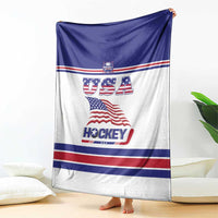 USA Ice Hockey Blanket Old Glory On Ice