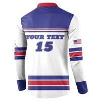 Custom USA Ice Hockey Button Sweatshirt Old Glory On Ice