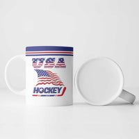 Custom USA Ice Hockey Ceramic Mug Old Glory On Ice