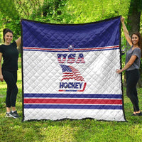 USA Ice Hockey Quilt Old Glory On Ice