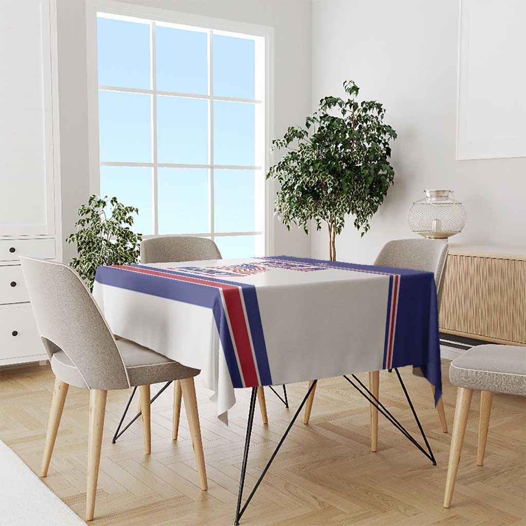 USA Ice Hockey Tablecloth Old Glory On Ice