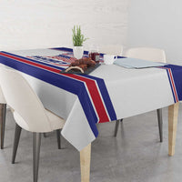 USA Ice Hockey Tablecloth Old Glory On Ice