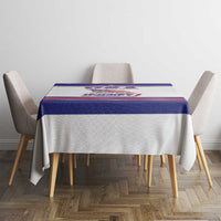 USA Ice Hockey Tablecloth Old Glory On Ice