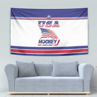 USA Ice Hockey Tapestry Old Glory On Ice