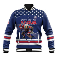 Custom USA Ice Hockey Baseball Jacket Eagle Mascot