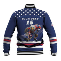 Custom USA Ice Hockey Baseball Jacket Eagle Mascot