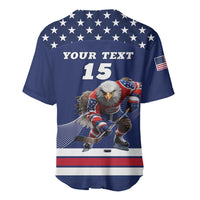 Custom USA Ice Hockey Baseball Jersey Eagle Mascot