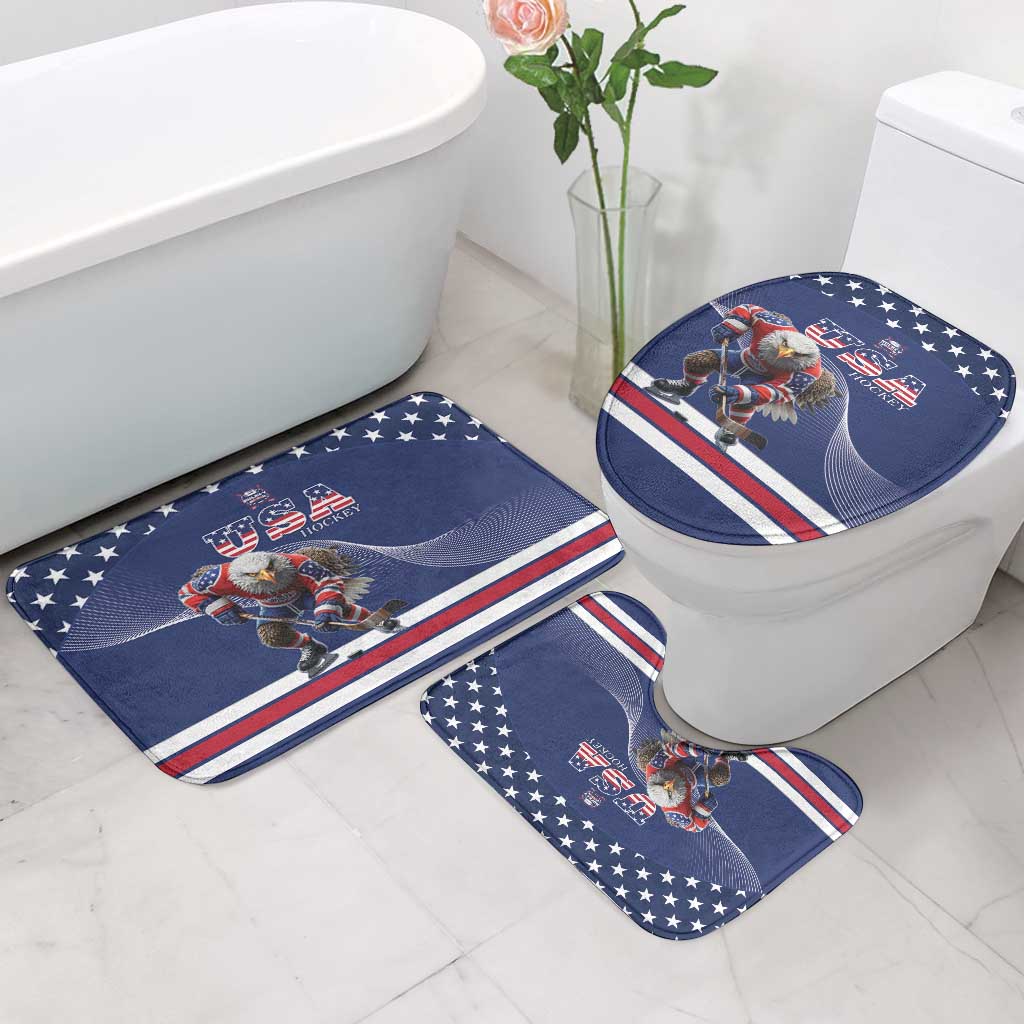 USA Ice Hockey Bathroom Set Eagle Mascot