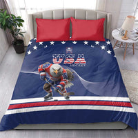 USA Ice Hockey Bedding Set Eagle Mascot