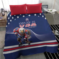 USA Ice Hockey Bedding Set Eagle Mascot