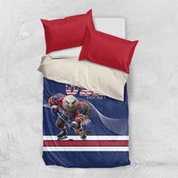 USA Ice Hockey Bedding Set Eagle Mascot
