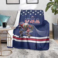 USA Ice Hockey Blanket Eagle Mascot
