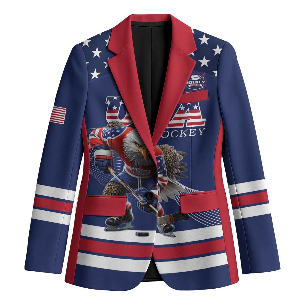 Custom USA Ice Hockey Blazer Eagle Mascot