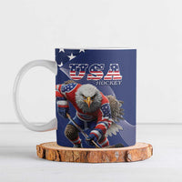 Custom USA Ice Hockey Ceramic Mug Eagle Mascot