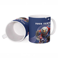 Custom USA Ice Hockey Ceramic Mug Eagle Mascot
